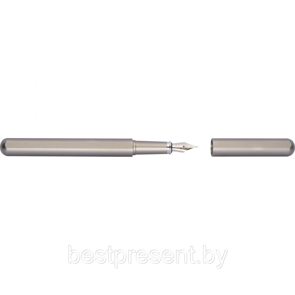 Набор "F101mc": ручка шариковая автоматическая и перьевая, черный/серебристый - фото 4 - id-p221664515