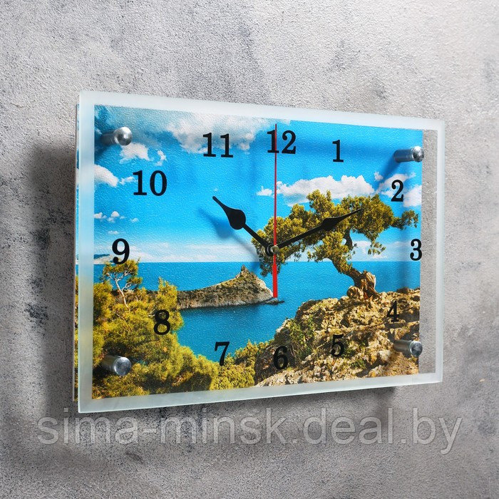 Часы-картина настенные, серия: Природа, "Крым, море", 20х30 см - фото 2 - id-p221668430