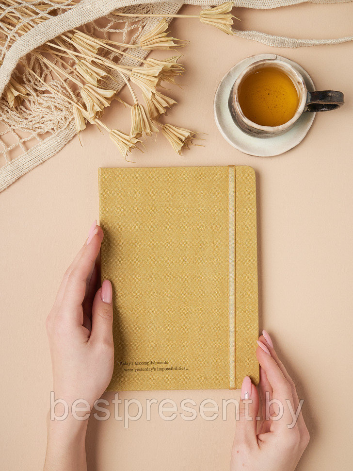 Ежедневник недатированный "Melange" А5, желтый - фото 6 - id-p221668469