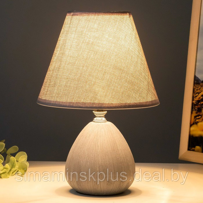 Настольная лампа "Эстель" Е27 40Вт серый 17х17х26 см - фото 3 - id-p221668695