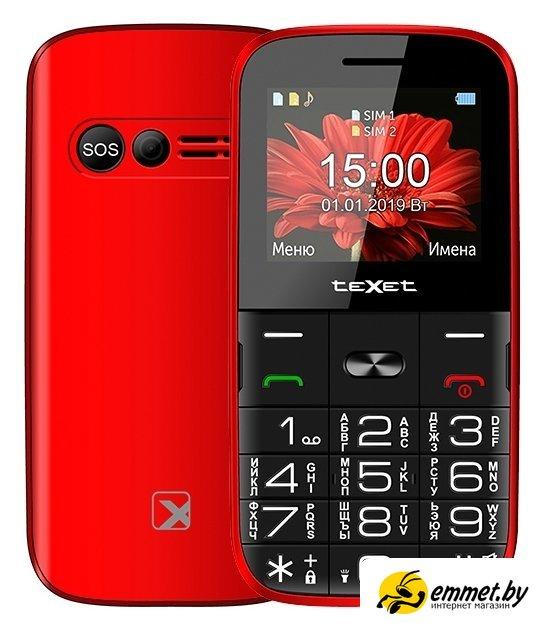 Кнопочный телефон TeXet TM-B227 (красный) - фото 1 - id-p221668901