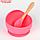 Набор для кормления: миска на присоске, ложка, цвет розовый, фото 6