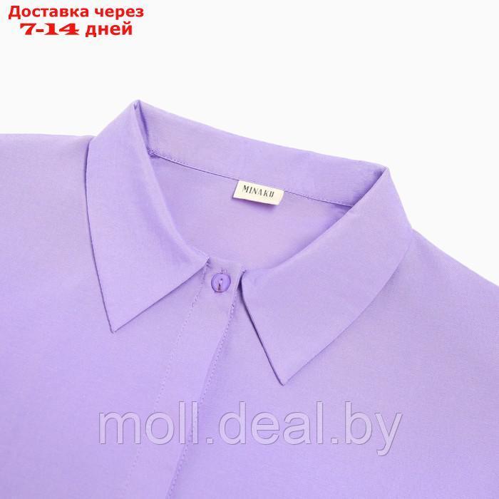 Комплект женский (блузка, шорты) MINAKU: Casual Collection цвет сиреневый, размер 44 - фото 10 - id-p221616374