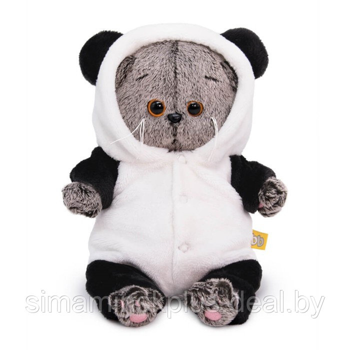 Мягкая игрушка «Басик BABY», в комбинезоне панда, 20 см - фото 1 - id-p221669898