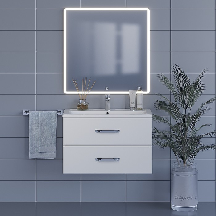 Зеркало для ванной Uperwood Foster 80х80 см, с led-подстветкой - фото 4 - id-p221669738