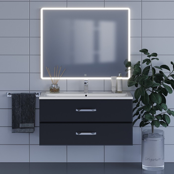 Зеркало для ванной Uperwood Foster 100х80 см, с led-подстветкой - фото 2 - id-p221669740