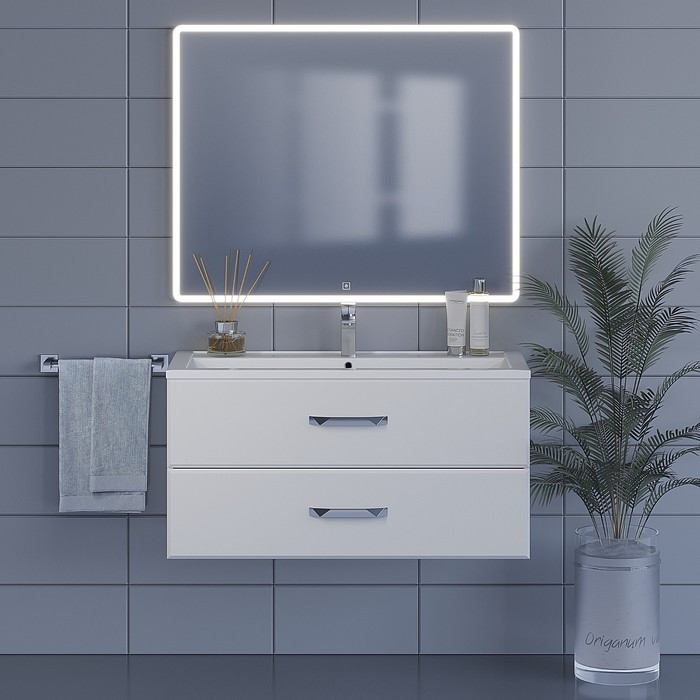 Зеркало для ванной Uperwood Foster 100х80 см, с led-подстветкой - фото 4 - id-p221669740
