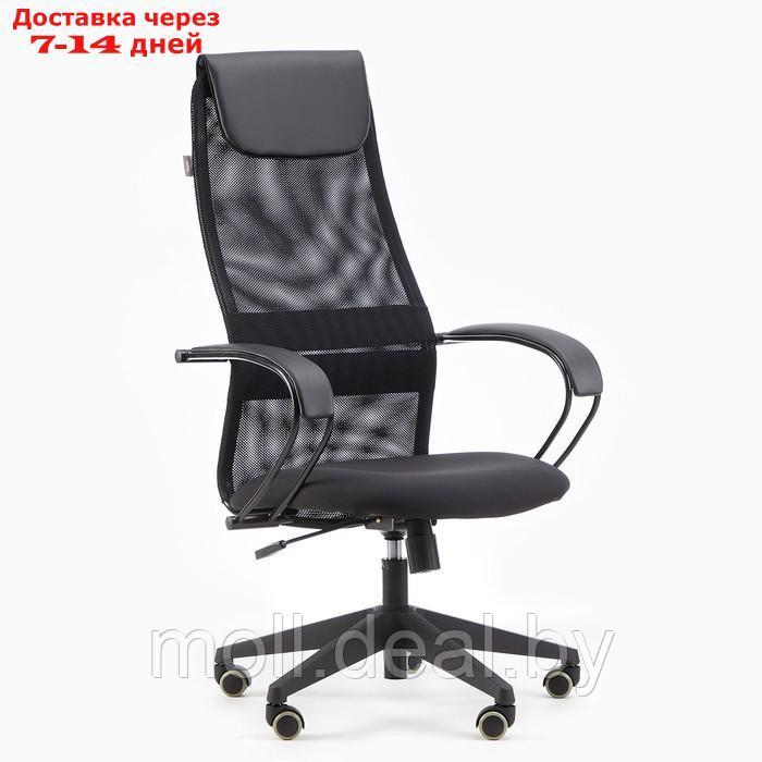 Кресло руководителя Бюрократ CH-607 черный, сетка/ткань, пластик
