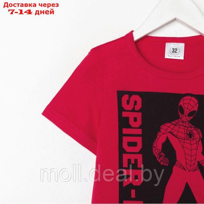 Футболка MARVEL "Spider man", рост 98-104 (30), цвет малиновый - фото 7 - id-p221617403