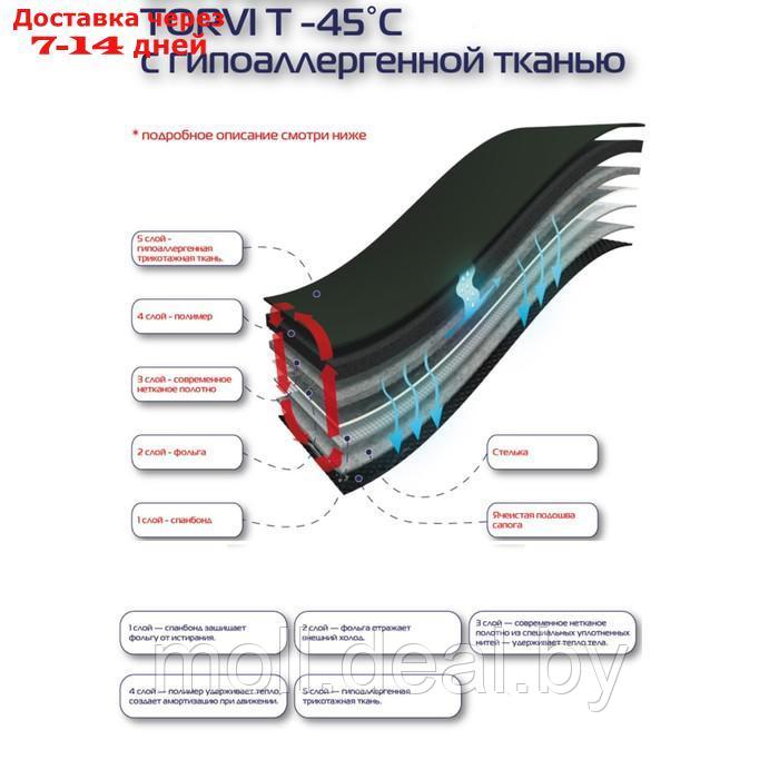 Сменный 5 - слойный вкладыш в сапоги "TORVI", гипоаллергенный -45С, размер 45 - фото 2 - id-p221601155