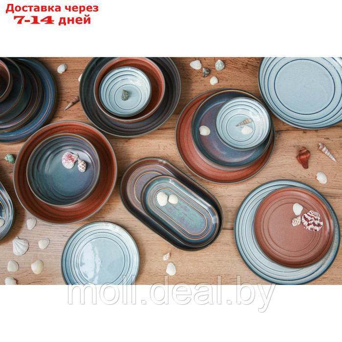 Блюдо овальное Magistro Garland, 24×13,7×2,7 см, цвет серый с переливом - фото 4 - id-p221601228