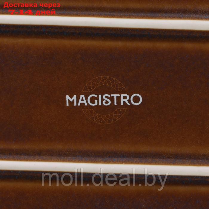 Блюдо овальное Magistro Garland, 24×13,7×2,7 см, цвет серый с переливом - фото 7 - id-p221601228