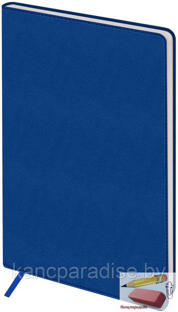 Ежедневник недатированный А5 OfficeSpace Mono, 136 листов, кожзам, синий, арт.ENA5_53093
