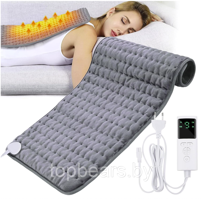 Электрогрелка плюшевая Heating Pad D3060, 75W, 60 х 30 см (220V, 9 режимов, 4 режима таймера) - фото 5 - id-p221674753