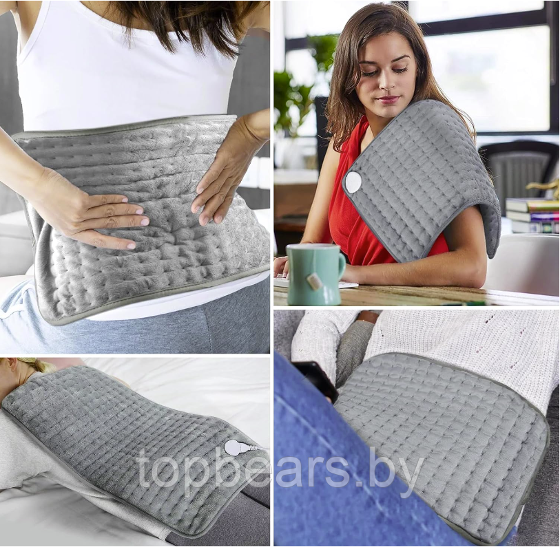 Электрогрелка плюшевая Heating Pad D3060, 75W, 60 х 30 см (220V, 9 режимов, 4 режима таймера) - фото 8 - id-p221674753