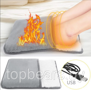 USB плюшевая электрогрелка для ног Ultra plush foot warmer 29 х 29 см - фото 1 - id-p221674759