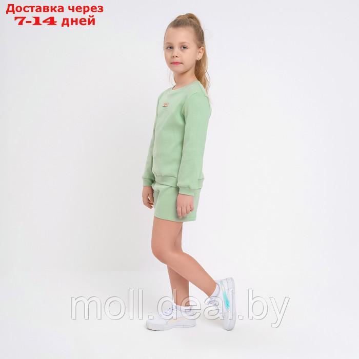 Костюм детский (свитшот, шорты) MINAKU, цвет зелёный, рост 116 см - фото 4 - id-p221611899
