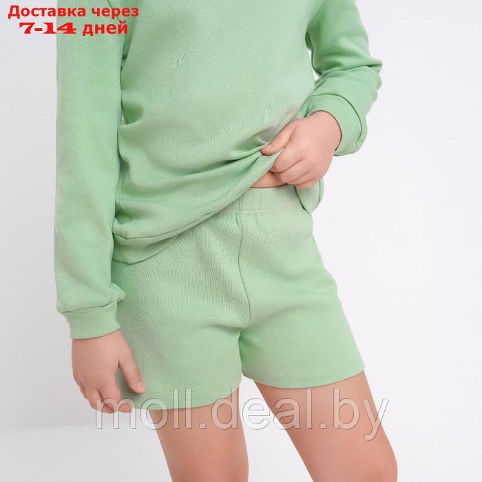 Костюм детский (свитшот, шорты) MINAKU, цвет зелёный, рост 116 см - фото 6 - id-p221611899