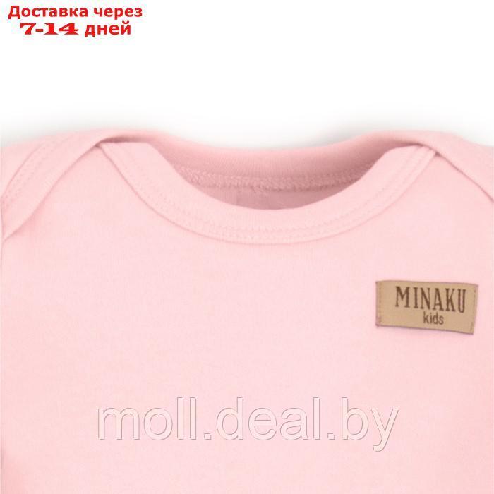 Комплект детский (боди, шорты) MINAKU, цвет розовый, рост 62-68 см - фото 7 - id-p221611903
