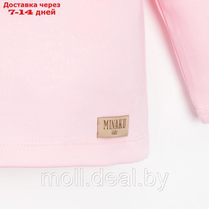 Пижама детская MINAKU, цвет розовый, рост 80-86 см - фото 4 - id-p221611905