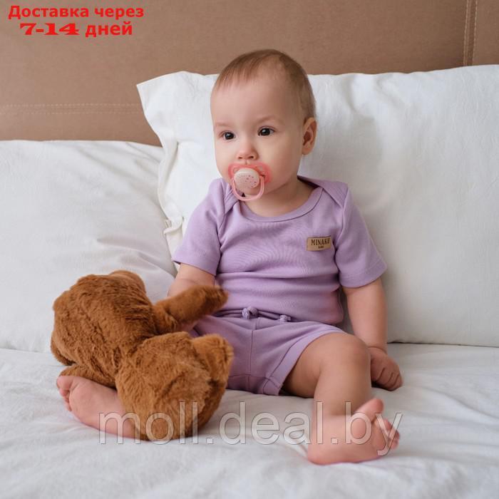 Комплект детский (боди, шорты) MINAKU, цвет сиреневый, рост 74-80 см - фото 3 - id-p221611925
