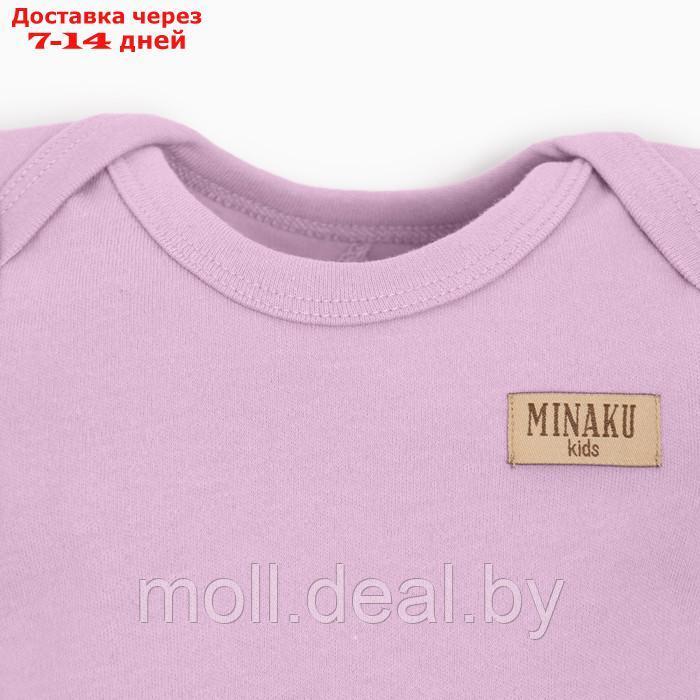 Комплект детский (боди, шорты) MINAKU, цвет сиреневый, рост 74-80 см - фото 5 - id-p221611925