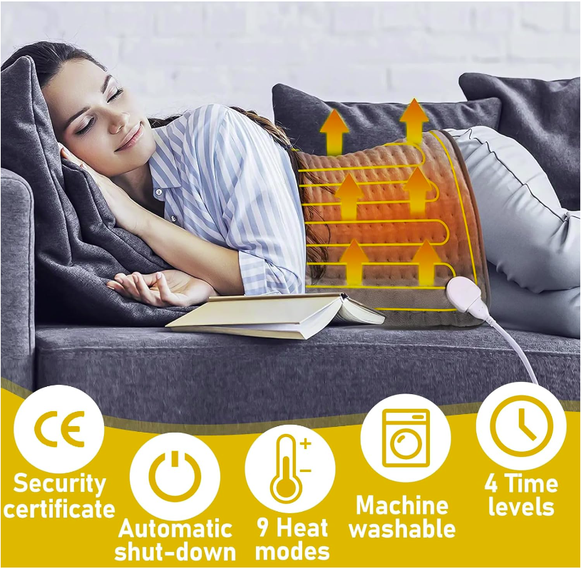 Электрогрелка плюшевая Heating Pad D3060, 75W, 60 х 30 см (220V, 9 режимов, 4 режима таймера) - фото 6 - id-p221674980