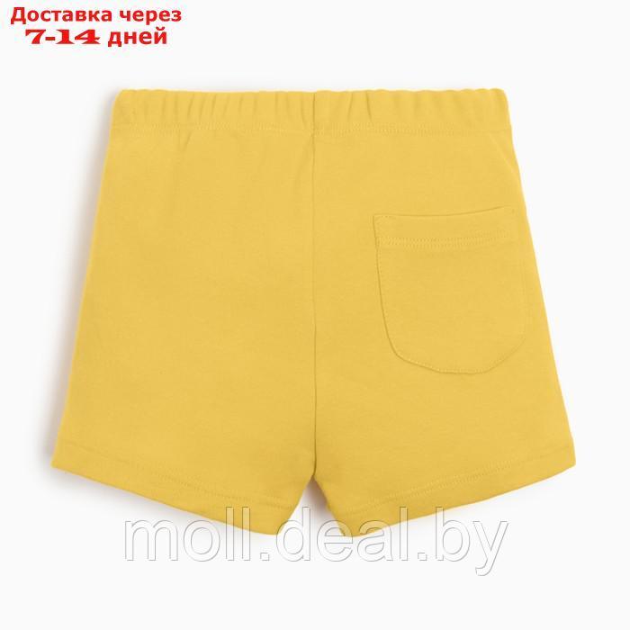 Костюм детский (свитшот, шорты) MINAKU, цвет жёлтый, рост 86-92 см - фото 7 - id-p221611958