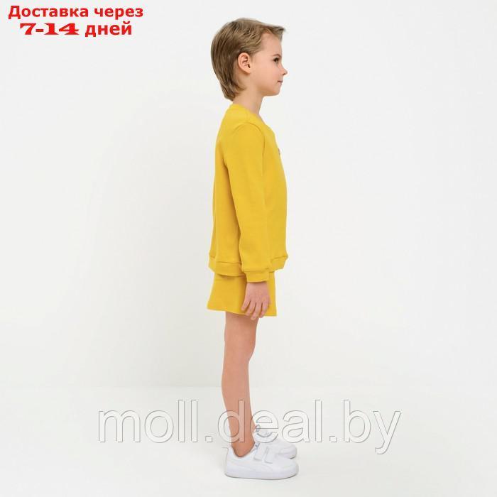 Костюм детский (свитшот, шорты) MINAKU, цвет жёлтый, рост 116 см - фото 4 - id-p221611964