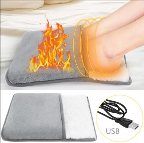 USB плюшевая электрогрелка для ног Ultra plush foot warmer 29 х 29 см - фото 1 - id-p221674986
