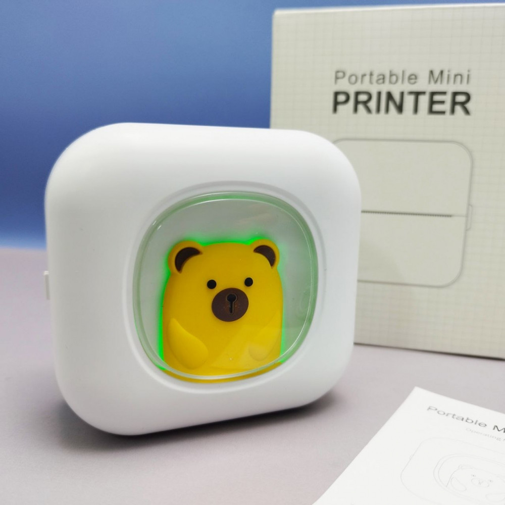 Портативный USB мини принтер Portable Mini Printer для термопечати (батарея 800мАч, 1 рулон термобумаги в - фото 9 - id-p221674989