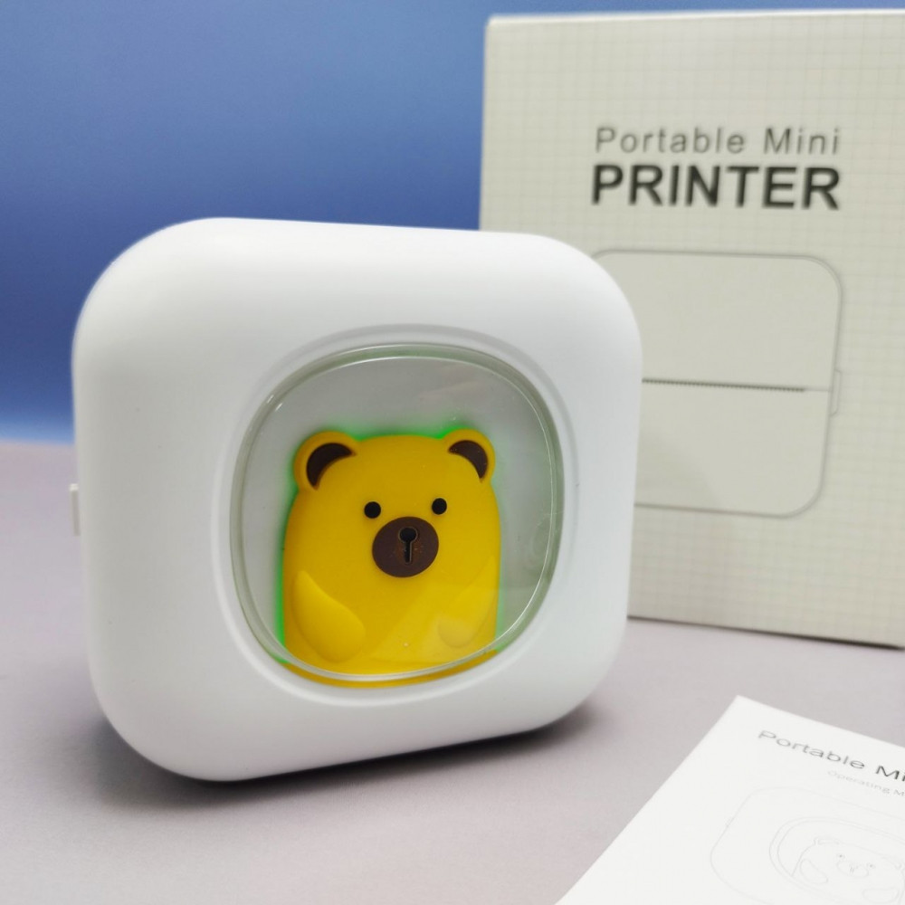 Портативный USB мини принтер Portable Mini Printer для термопечати (батарея 800мАч, 1 рулон термобумаги в - фото 10 - id-p221674989