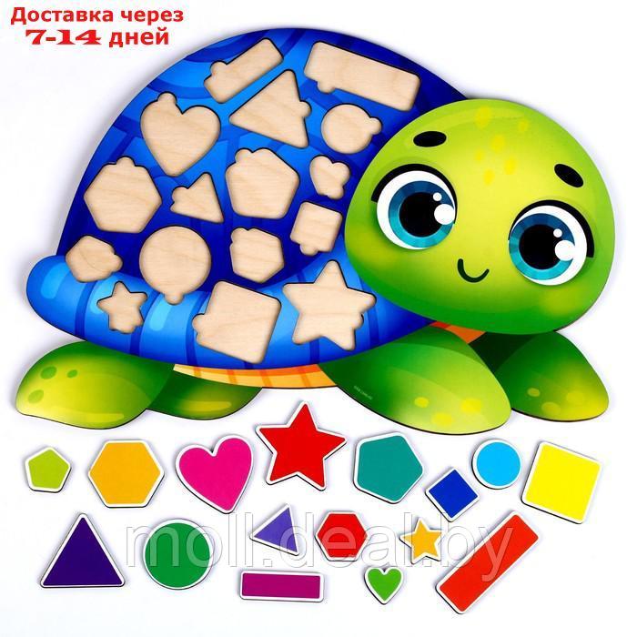 Развивающая игрушка "Учим формы и цвета с черепашкой" - фото 4 - id-p221611995