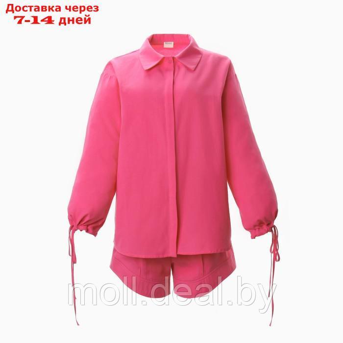 Комплект женский (рубашка, шорты) MINAKU: Casual Collection цвет розовый, р-р 42 - фото 8 - id-p221612471
