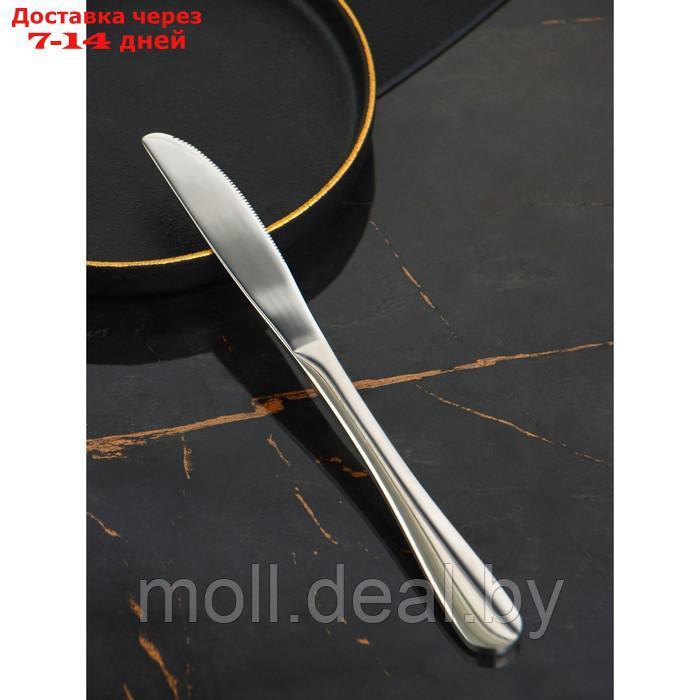 Набор ножей десертных Доляна, h=20,5 см, толщина 5 мм, 410 сталь, 3 шт - фото 3 - id-p221612531