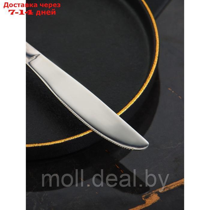 Набор ножей десертных Доляна, h=20,5 см, толщина 5 мм, 410 сталь, 3 шт - фото 4 - id-p221612531