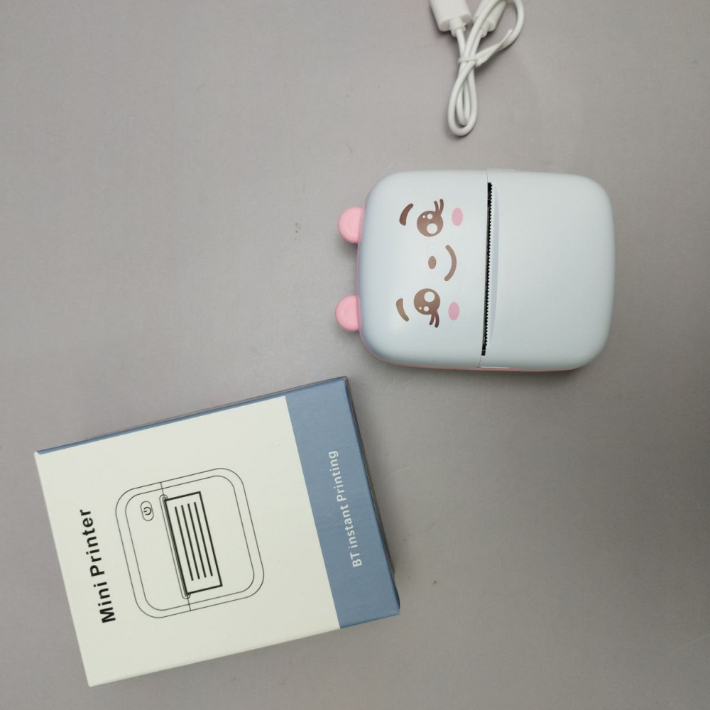 Портативный мини принтер Mini Learns Printer для печати с телефона Розовый - фото 10 - id-p221324887