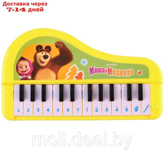 Музыкальное пианино "Маша и Медведь", звук, цвет жёлтый - фото 2 - id-p221612765