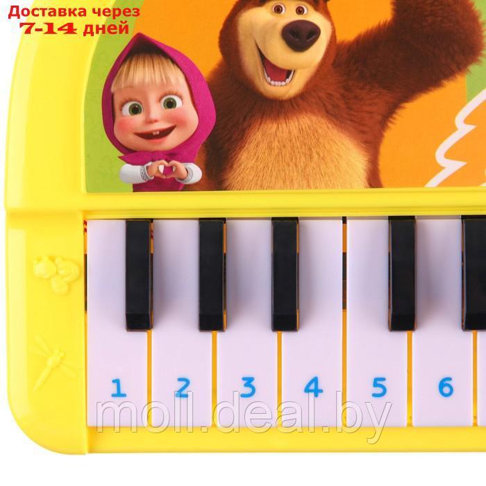 Музыкальное пианино "Маша и Медведь", звук, цвет жёлтый - фото 3 - id-p221612765