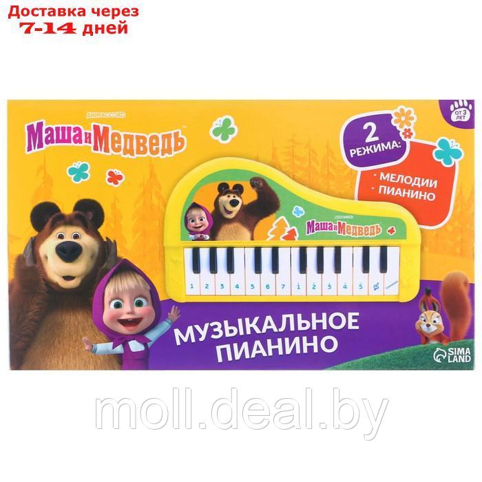 Музыкальное пианино "Маша и Медведь", звук, цвет жёлтый - фото 6 - id-p221612765