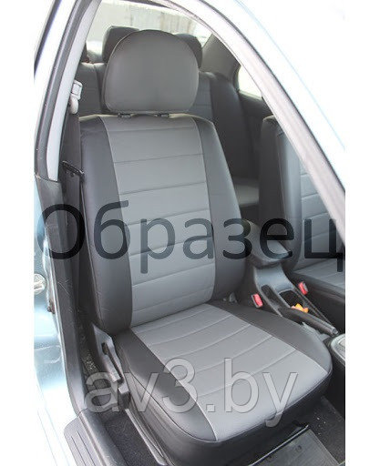 Чехлы на сиденья Lada XRAY 2015-2022 Экокожа черная+серая вставка - фото 7 - id-p93759909