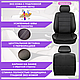Чехлы на сиденья Hyundai Accent / Solaris 2017-2022 / Kia Rio 4, Экокожа, черная, фото 2