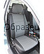 Чехлы на сиденья Nissan Almera G15, 2013-2022, спинка делится, Экокожа, черная+серая вставка, фото 7