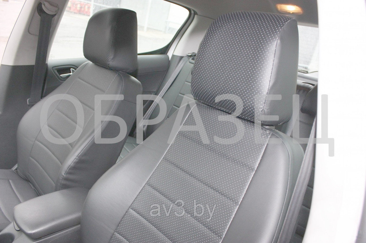 Чехлы на сиденья Volkswagen Sharan, 2000-2010 5 мест Экокожа, серая - фото 2 - id-p116635554