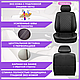 Чехлы на сиденья Hyundai Accent / Solaris 2010-2017 / Kia Rio 3 Экокожа, черная, отстрочка РОМБ, фото 2