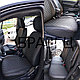 Чехлы на сиденья Renault Scenic 2 2003-2009, 5 мест, Экокожа, черная, отстрочка РОМБ, фото 7