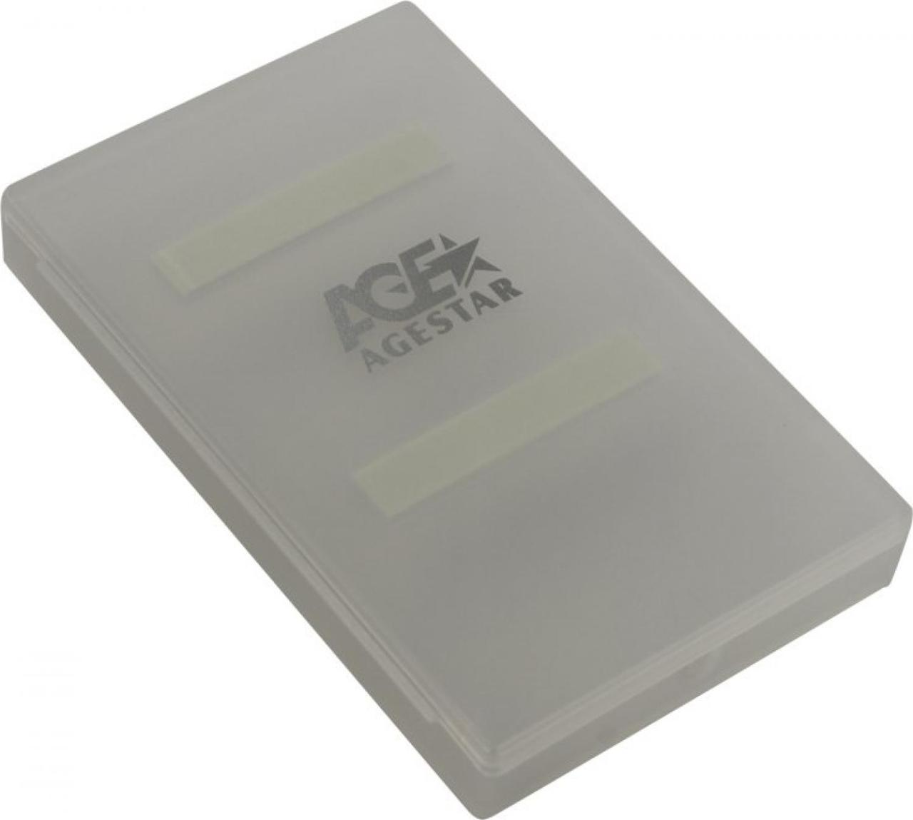 Мобильное шасси AgeStar SUBCP1-White (Внешний бокс для 2.5" SATA HDD USB2.0) - фото 1 - id-p221675813