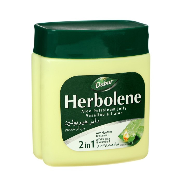 Вазелин для кожи Dabur Herbolene алоэ вера и витамин Е, увлажняющий, 2 шт по 115 мл - фото 1 - id-p221676775