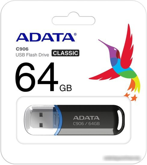 USB Flash A-Data C906 64GB (черный) - фото 3 - id-p221677422