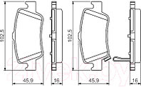 Тормозные колодки Bosch 0986494182